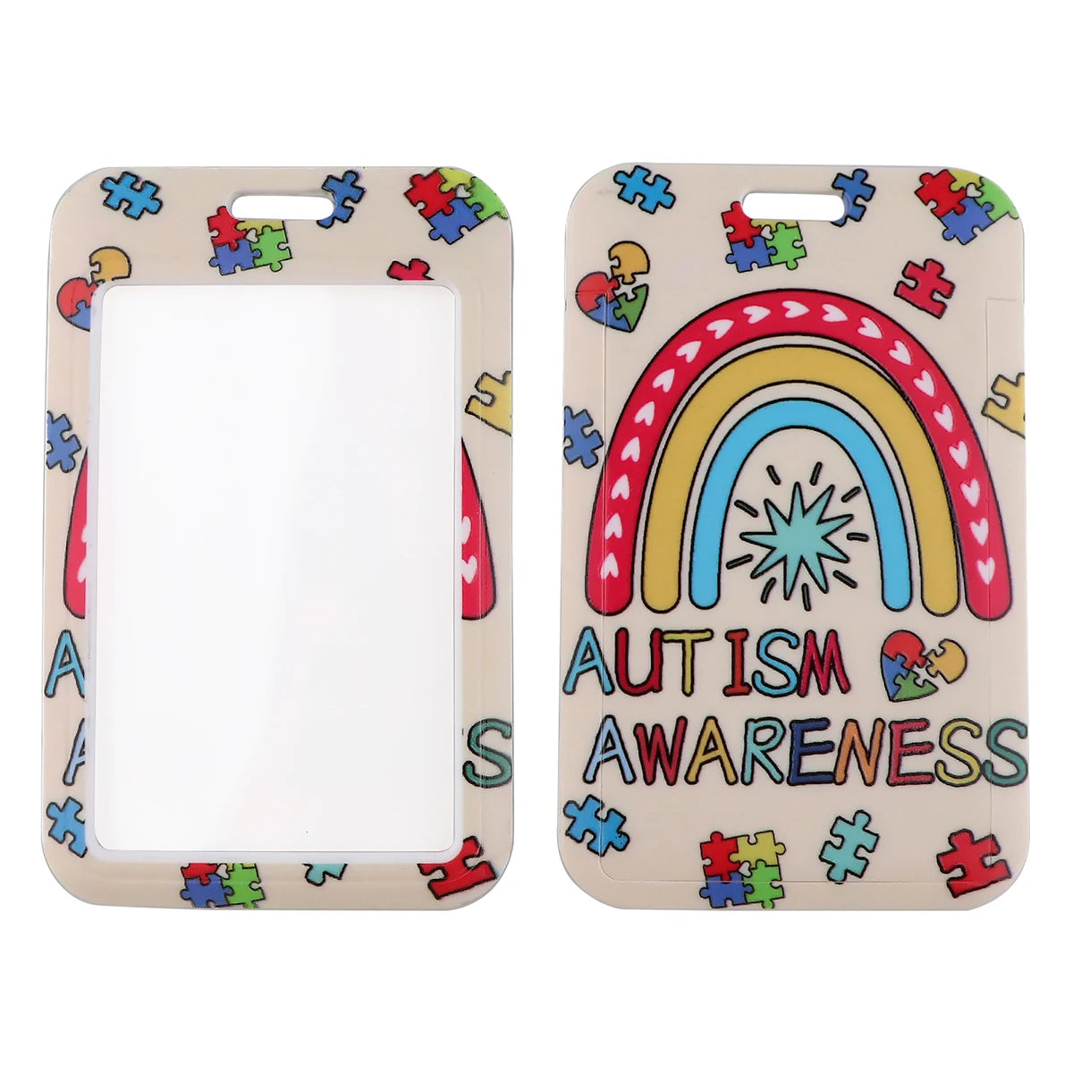 Lanyard Autismo Arco-Íris – Chaveiro e Porta-Crachá | Ideal para Identificação e Presentes