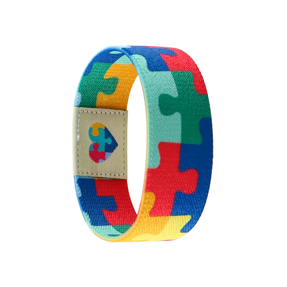 Pulseira Elástica Quebra-Cabeça – Conscientização do Autismo