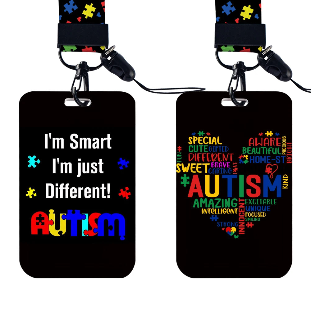 Lanyard Autismo – Porta-Crachá e Cartões de Crédito | Personalizado, Ideal para Chaves e Identificação