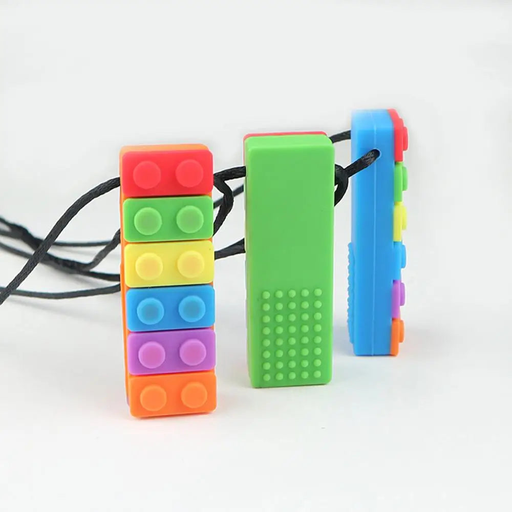 Colar Sensorial Chewy – Mordedor de Silicone para Crianças com Autismo e Bebês